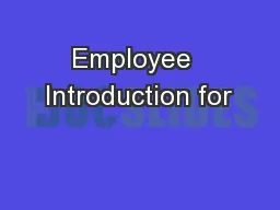 Employee  Introduction for