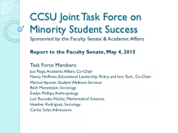 CCSU Joint Task Force on Minority Student Success