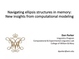 Navigating ellipsis structures in memory: