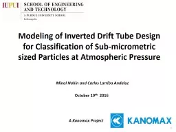 Modeling of Inverted Drift Tube Design for Classification of Sub-micrometric sized Particles