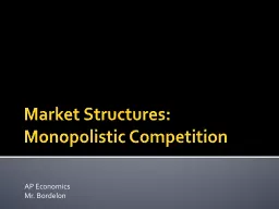 Market Structures: Monopolistic Competition