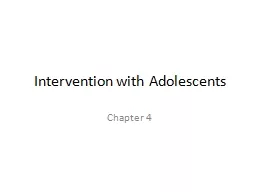 Intervention with Adolescents