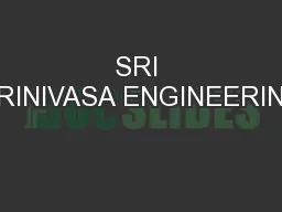 SRI SRINIVASA ENGINEERING