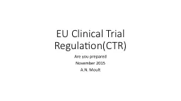 EU Clinical Trial Regulation(CTR)