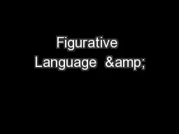 Figurative Language  &