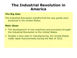 The Industrial Revolution in America