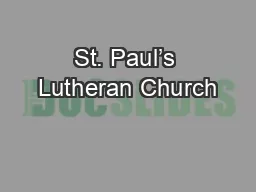 St. Paul’s Lutheran Church