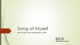 Song of Myself Self-Efficacy and the Suspension Student