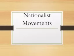 Nationalist Movements Case Studies