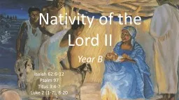 Nativity of the Lord II Year B
