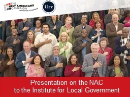 Presentation on the NAC to the Institute