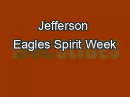 Jefferson Eagles Spirit Week
