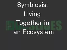Symbiosis: Living Together in an Ecosystem