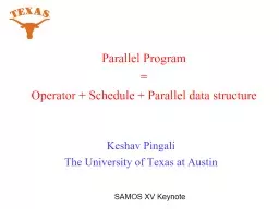 Keshav Pingali The University of Texas at Austin