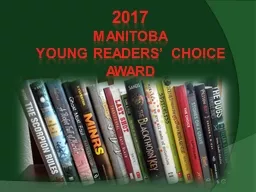 2017 Manitoba Young readers’ choice
