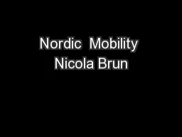 Nordic  Mobility Nicola Brun