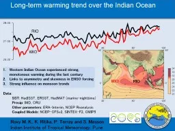 Indian Ocean warming  –