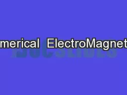 Numerical  ElectroMagnetics