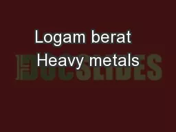 Logam berat  Heavy metals