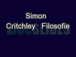 Simon  Critchley   Filosofie