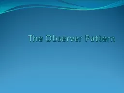 The Observer Pattern Statement of Work