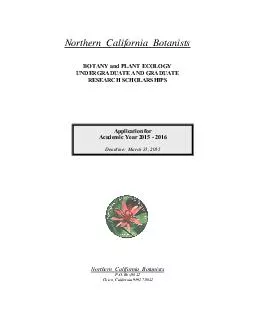Northern California Botanists DQG   Northern Californi