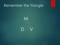 Remember the Triangle 	M