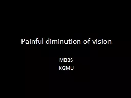 Painful diminution of vision