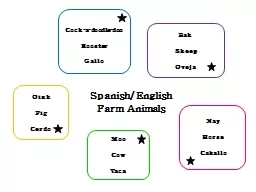 Spanish/ English Farm Animals