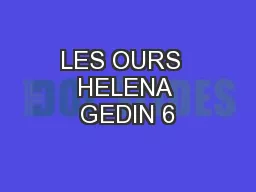 LES OURS  HELENA GEDIN 6