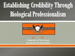 Establishing  Credibility