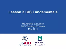Lesson 3 GIS Fundamentals