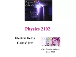 Physics 2102  Electric fields