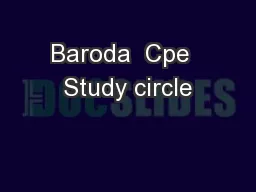 Baroda  Cpe  Study circle