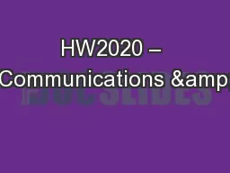HW2020 – Communications &