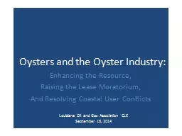 Oysters  and the  Oyster Industry