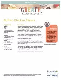 Buffalo Chicken Sliders Ingredients