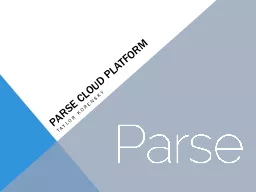 Parse Cloud Platform Taylor Korensky