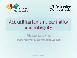 Act utilitarianism, partiality and integrity