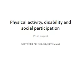Physical   activity ,  disability