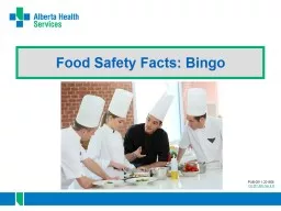 Food Safety Facts: Bingo
