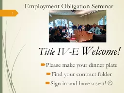 Employment Obligation Seminar