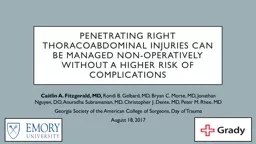 Penetrating right thoracoabdominal injuries can be managed non-operatively without a higher