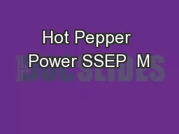 Hot Pepper Power SSEP  M