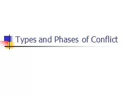 Types and Phases of Conflict