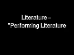 Literature - 