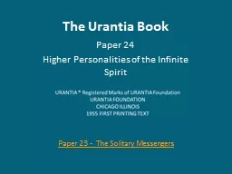 The Urantia Book Paper 24