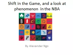 Shift in the Game, and a look at phenomenon in the NBA