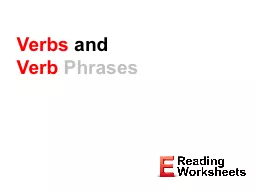 Verbs   and   Verb  Phrases