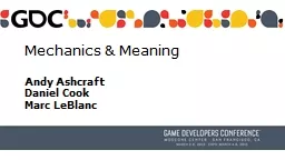 Mechanics & Meaning Andy Ashcraft
